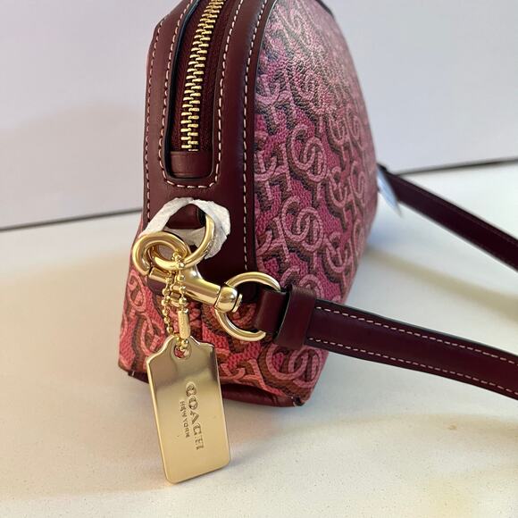 COACH NWT Monogram Madi Crossbody, Sold Out Online, Pink & Maroon - Picture 4 of 10